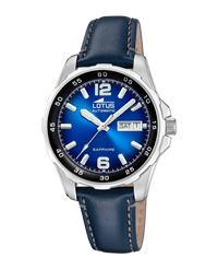 Lotus Classic 18998/2 reloj hombre automático acero esfera azul correa piel