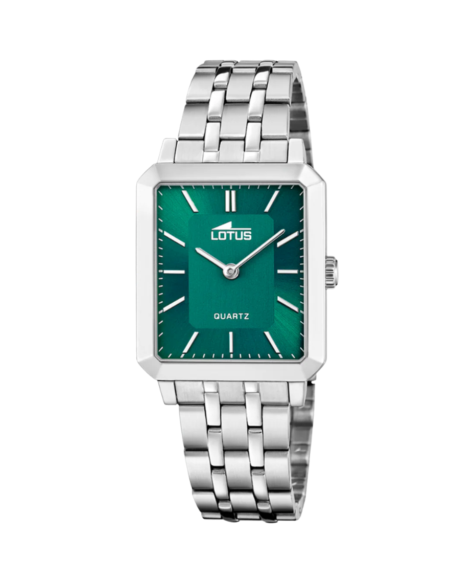 Lotus Classic 18980/4 reloj mujer acero esfera verde pulsera plateada