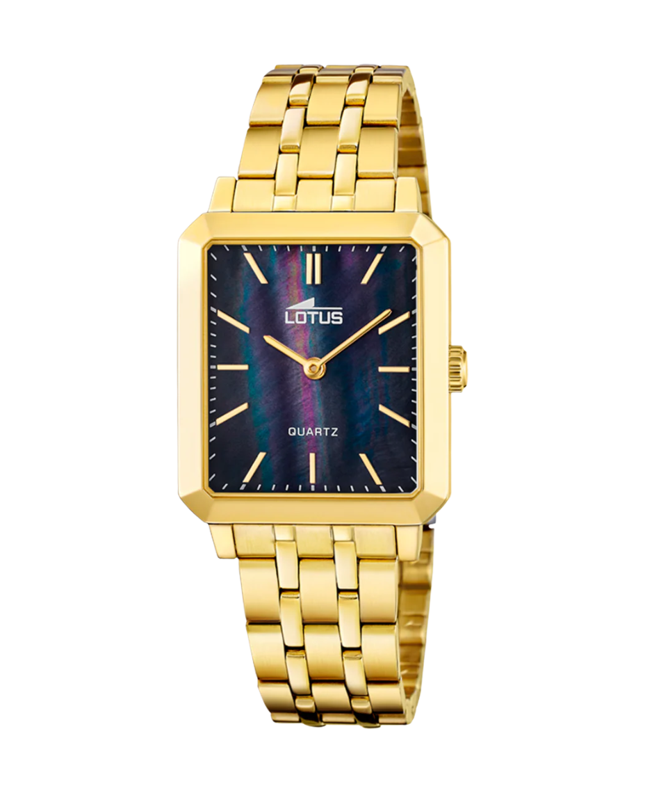 Lotus Classic 18982/3 reloj mujer acero inoxidable pulsera armys dorada esfera negra