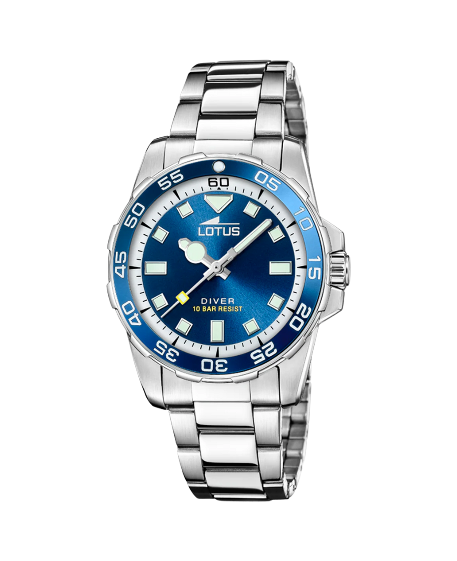 Lotus Classic 18936/5 reloj mujer acero inoxidable esfera azul pulsera plateada