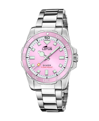 Lotus Classic 18937/1 reloj mujer acero inoxidable esfera rosa pulsera plateada