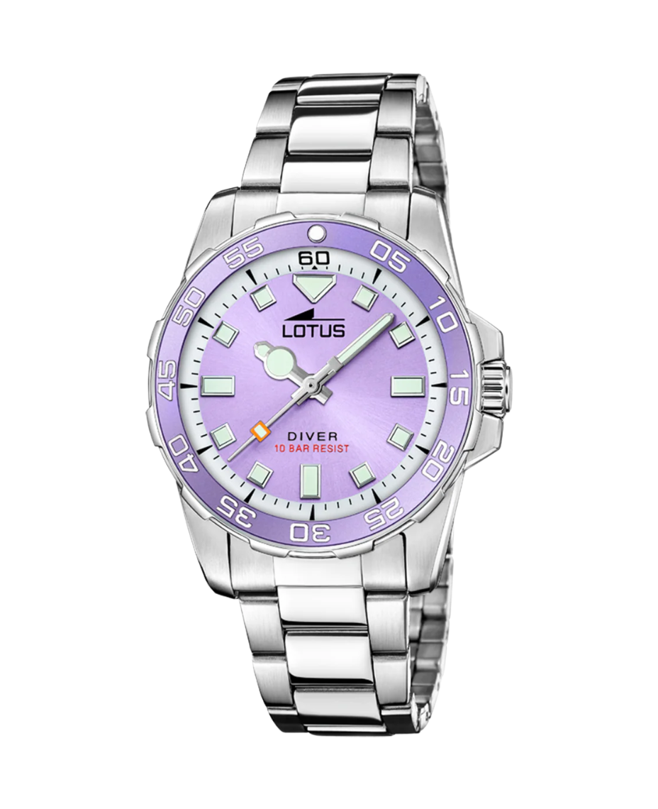 Lotus Classic 18937/6 reloj mujer acero inoxidable esfera morada pulsera plateada
