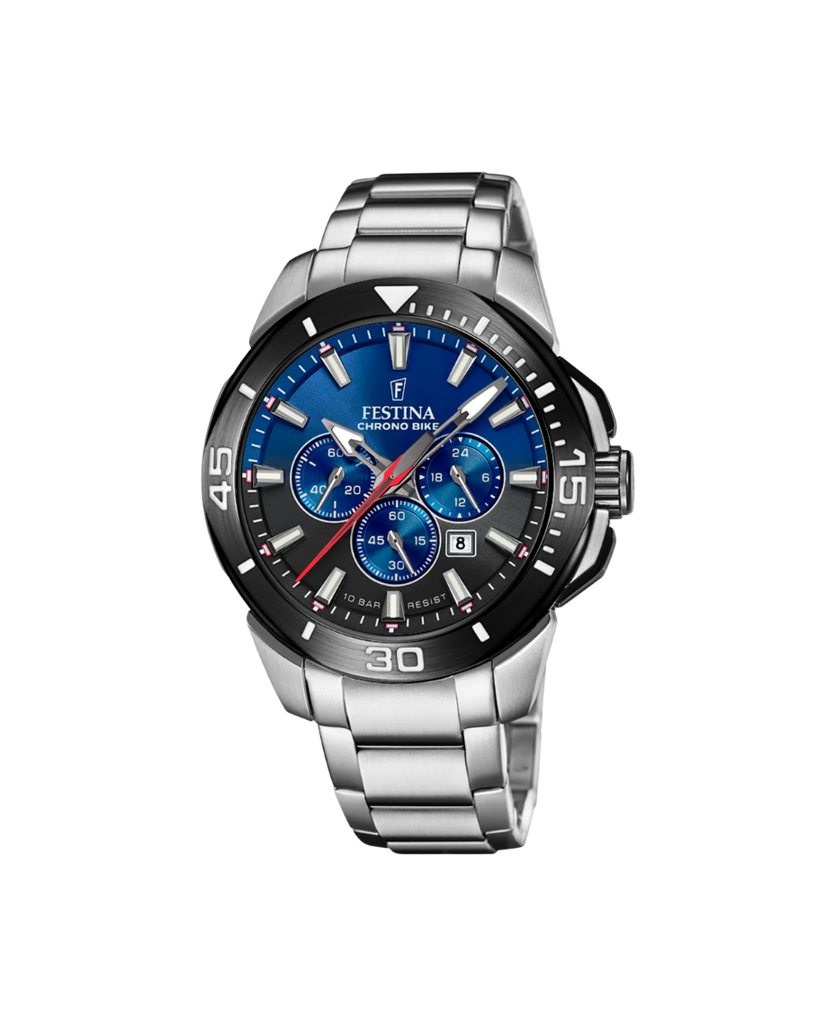 Festina Chrono Bike F20641/C reloj hombre acero inoxidable esfera azul cronógrafo deportivo