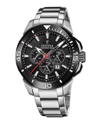Festina Chrono Bike F20641/D reloj hombre acero cronógrafo esfera negra pulsera plateada deportivo