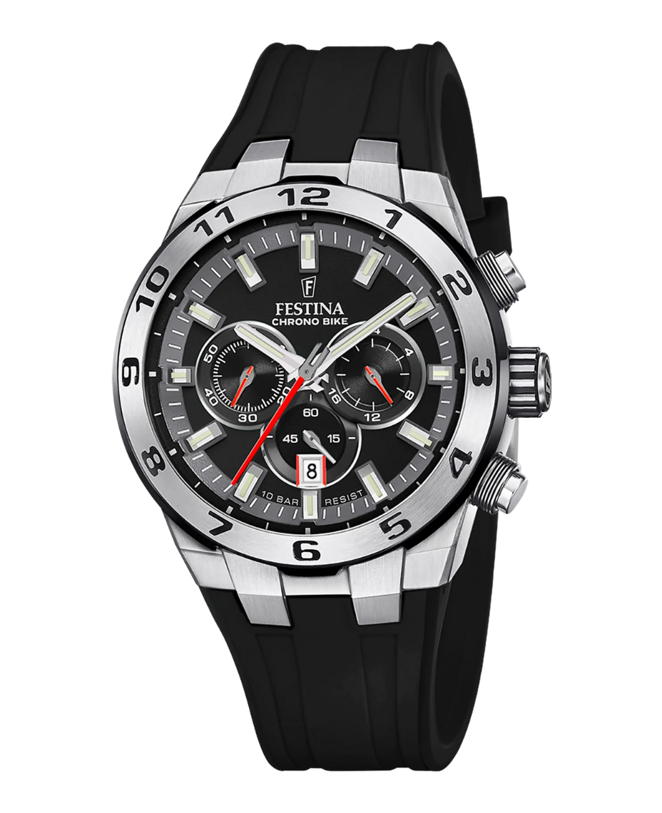 Festina Chrono Bike F20671/6 reloj hombre acero cronógrafo correa caucho negro deportivo