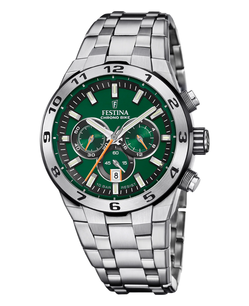Festina Chrono Bike F20670/2 reloj hombre acero cronógrafo esfera verde deportivo