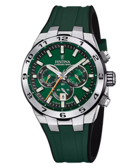 Festina Chrono Bike F20671/2 reloj hombre acero inoxidable esfera verde correa caucho