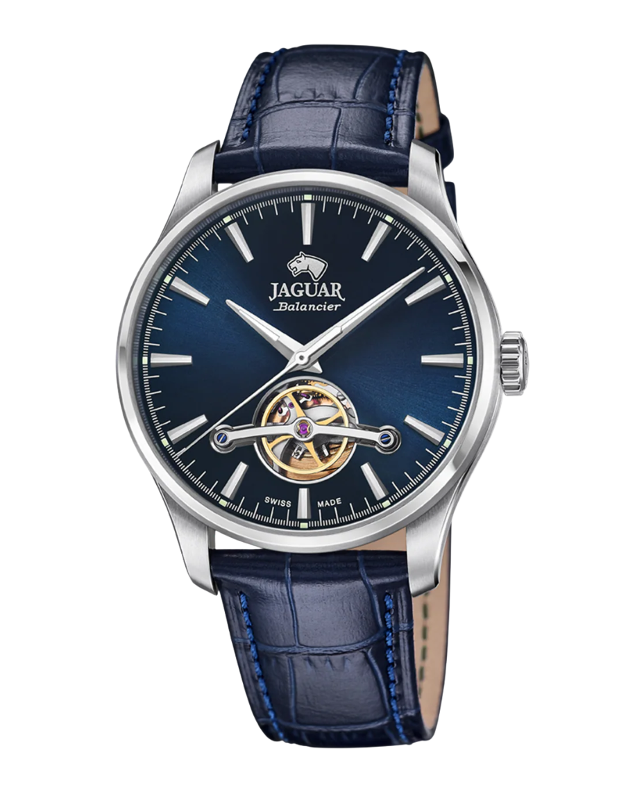 Jaguar Sport Automático J966/3 reloj hombre acero esfera azul correa piel