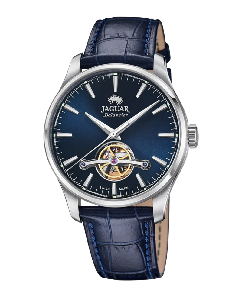 Jaguar Sport Automático J966/3 reloj hombre acero esfera azul correa piel