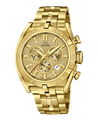 Jaguar Executive J853/2 reloj hombre acero dorado cronógrafo esfera beige
