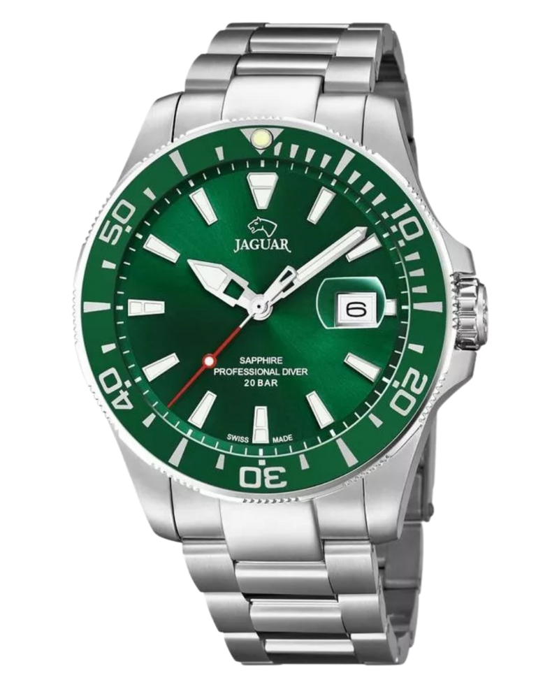 Jaguar Sport J860/B reloj hombre acero verde deportivo cristal zafiro