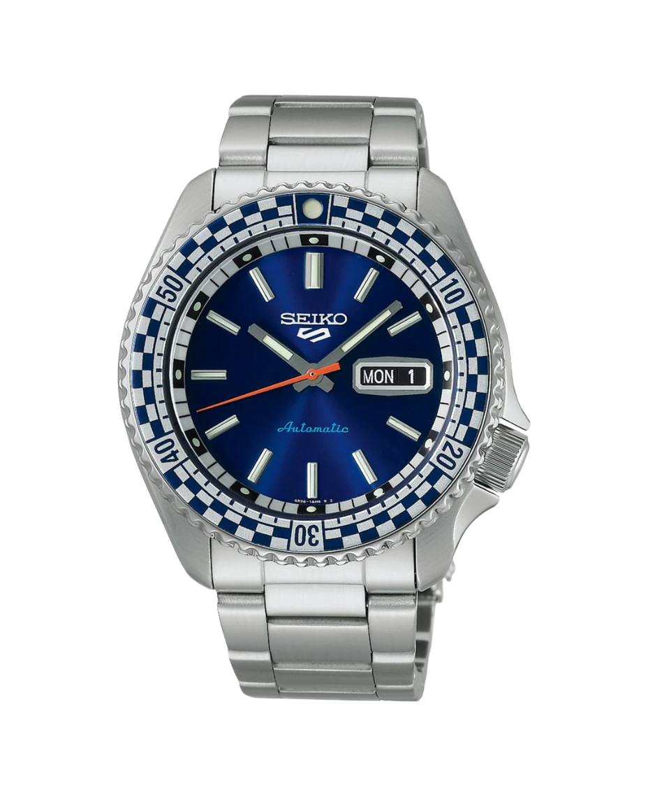 Seiko 5 Sports Rally Diver Automático SRPK65K1 reloj hombre acero azul