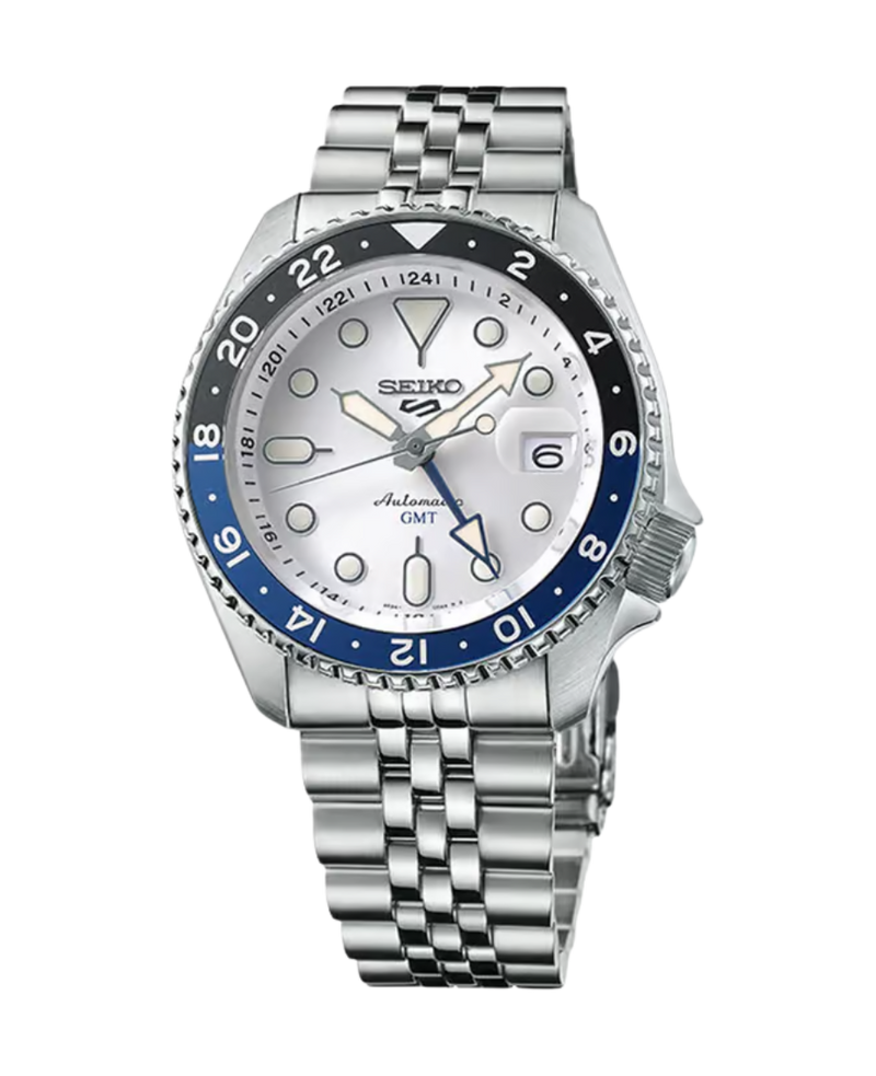 Seiko 5 Sports SSK033K1 reloj hombre automático acero esfera blanca azul