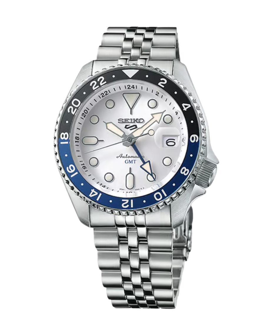 Seiko 5 Sports SSK033K1 reloj hombre automático acero esfera blanca azul