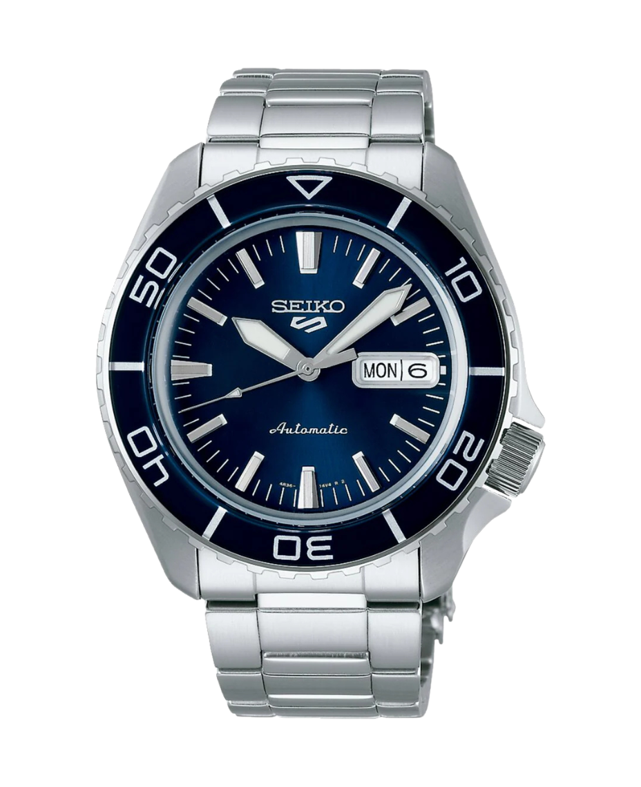 Seiko 5 Sports SRPK97K1 reloj hombre acero esfera azul automático