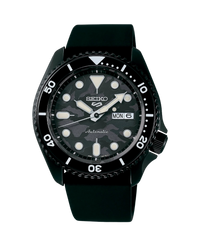 Seiko 5 Sports Street Style Yuto Horigome SRPJ39K1 reloj hombre acero negro silicona