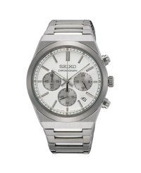Seiko Essentials Cronógrafo SSB451P1 reloj hombre acero esfera blanca 40mm