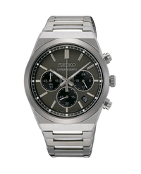 Seiko Essentials Cronógrafo SSB455P1 reloj hombre acero negro