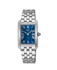 Seiko Ladies Cuarzo SWR085P1 reloj mujer acero rectangular esfera azul