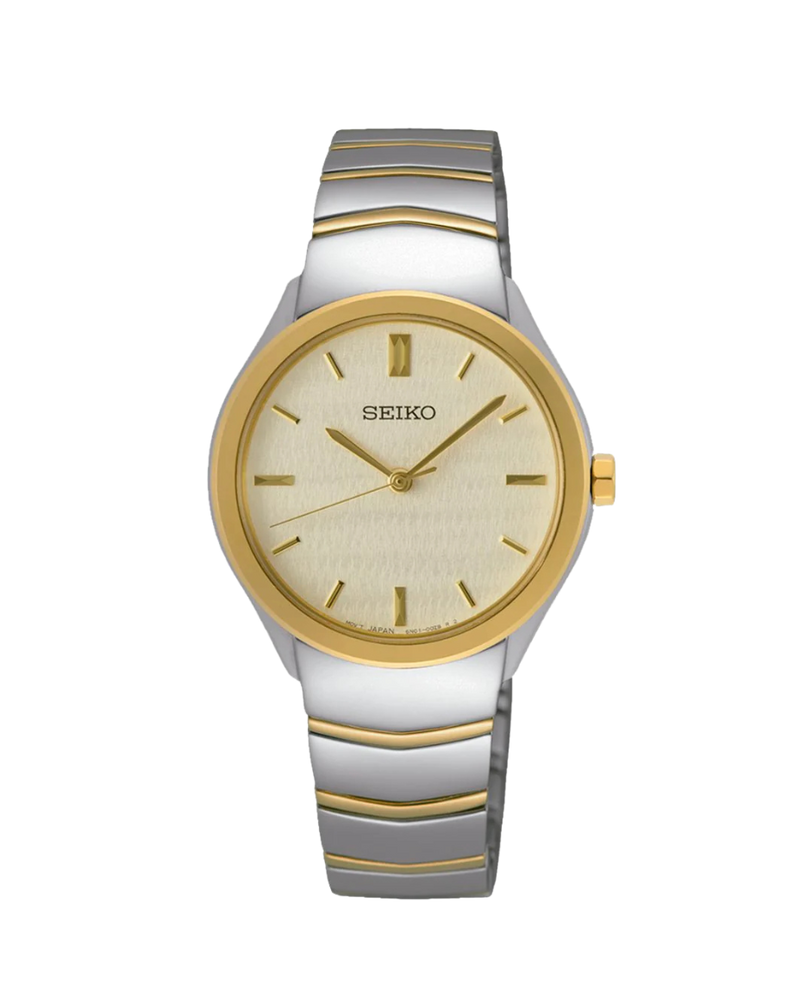 Seiko Ladies Cuarzo SUR550P1 reloj mujer acero bicolor esfera champagne