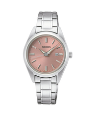 Seiko Neo Classic SUR529P1 reloj mujer acero esfera rosa cristal zafiro