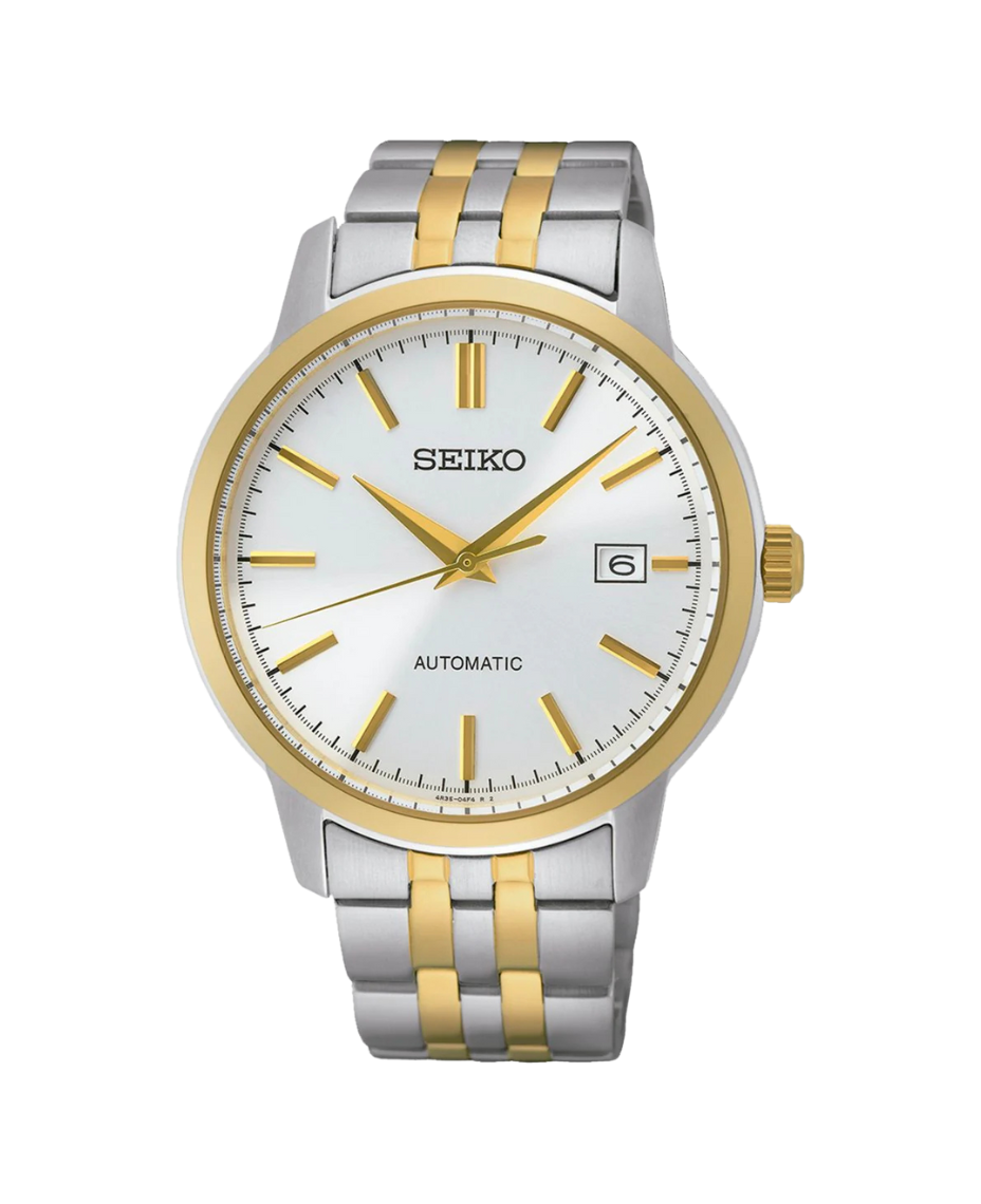 Seiko Neo Classic Automático SRPH92K1 reloj hombre acero bicolor esfera blanca