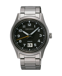 Seiko Neo Sports SUR569P1 reloj hombre acero esfera negra brazalete