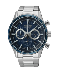 Seiko Neo Sports Cronógrafo SSB445P1 reloj hombre acero esfera azul