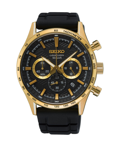 Seiko Neo Sports Crono Dorado Correa Silicona SSB446P1