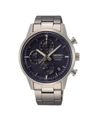 Seiko Neo Sports Cronógrafo SSB387P1 reloj hombre titanio azul
