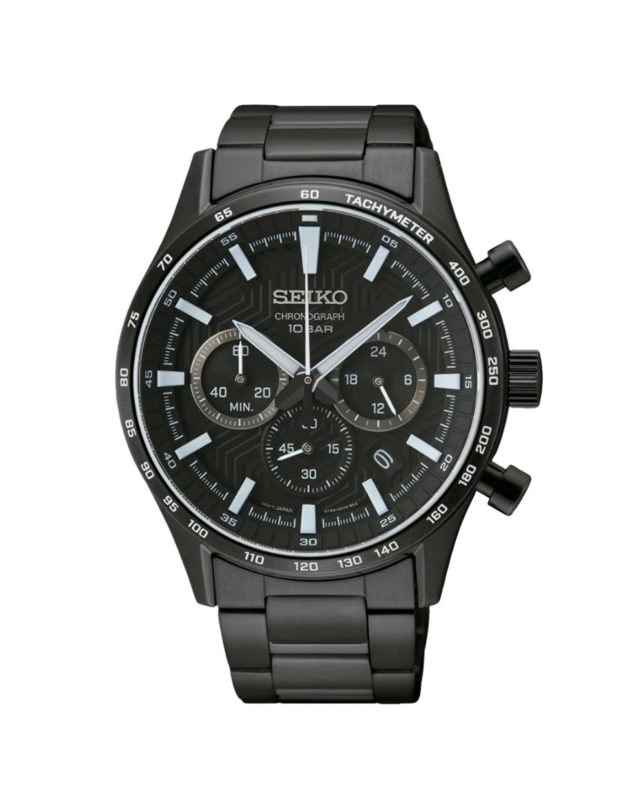 Seiko Neo Sports Cronógrafo SSB415P1 reloj hombre acero negro cristal zafiro