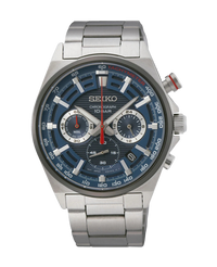 Seiko Neo Sports Cuarzo Cronógrafo SSB407P1 reloj hombre acero esfera azul oscuro