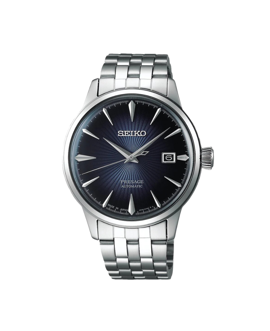 Seiko Presage Cocktail Automático SRPB41J1 reloj hombre acero azul