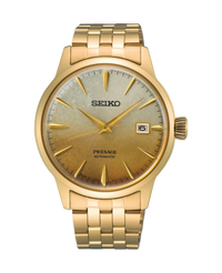Seiko Presage Cocktail Automático SRPK46J1 reloj hombre acero dorado