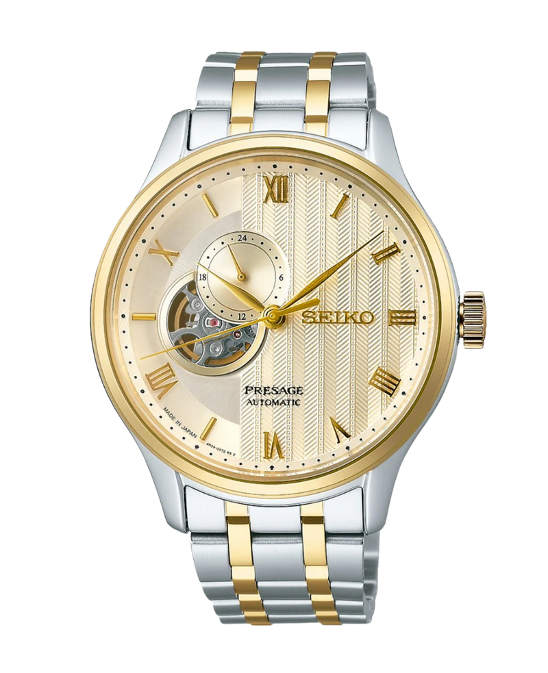 Seiko Presage Jardín Japonés SSA464J1 reloj hombre acero esfera dorada