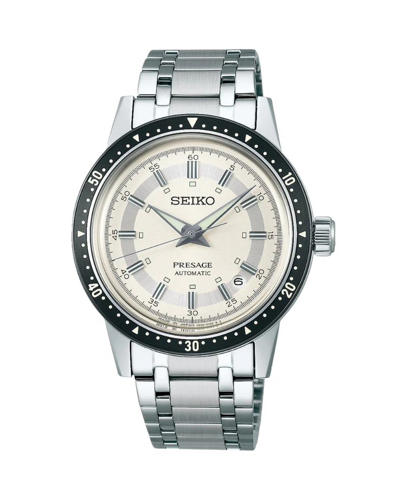 Seiko Presage Style60's Automático SRPK61J1 reloj hombre acero blanco