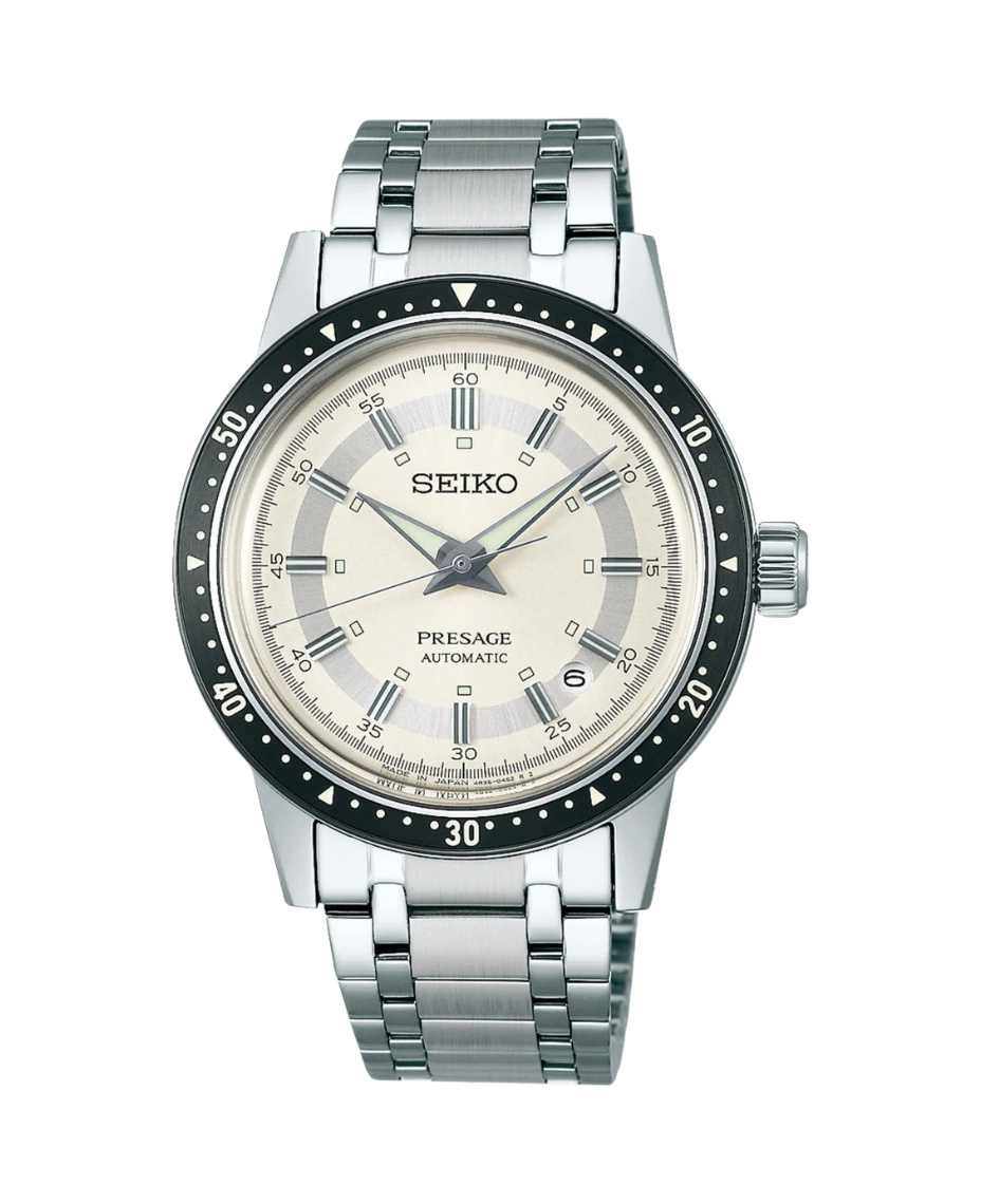 Seiko Presage Style60's Automático SRPK61J1 reloj hombre acero blanco