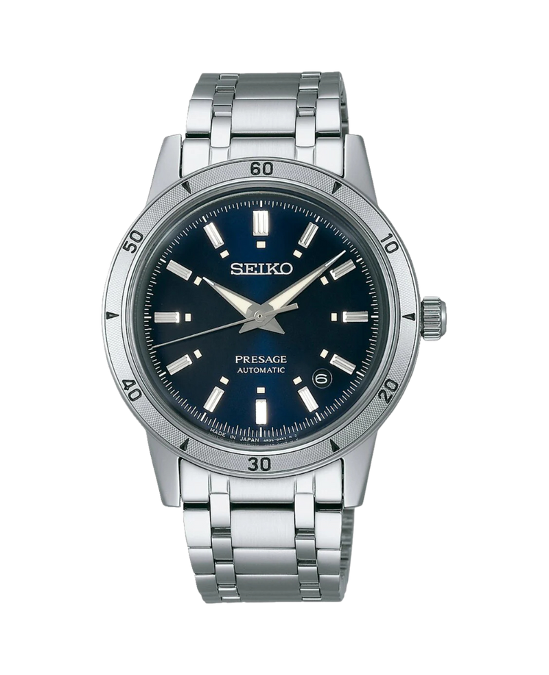 Seiko Presage Style 60's Automático SRPL07J1 reloj hombre acero esfera azul