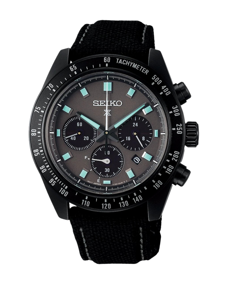 Seiko Prospex Black Series Speedtimer SSC923P1 reloj hombre acero negro cronógrafo solar
