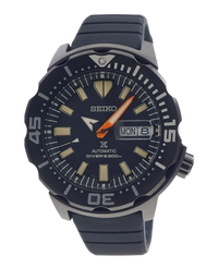 Seiko Prospex Monster SRPH13K1 reloj hombre acero negro con correa silicona