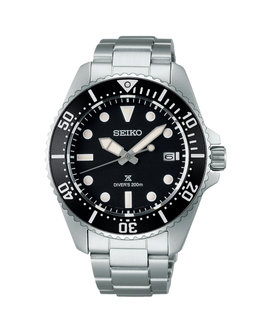 Seiko Prospex Diver's Solar SNE597P1 reloj hombre acero negro cristal zafiro