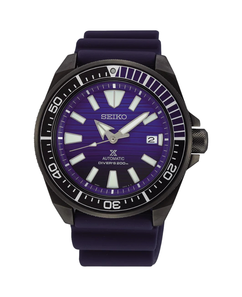 Seiko Prospex Save The Ocean Black Samurai SRPD09K1 reloj hombre acero negro esfera azul