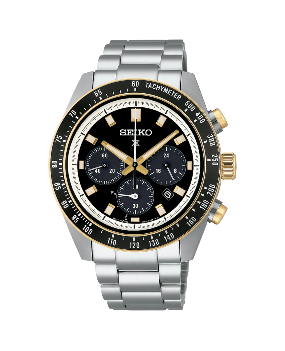 Seiko Prospex Speedtimer Solar SSC941P1 reloj hombre acero negro con cronógrafo