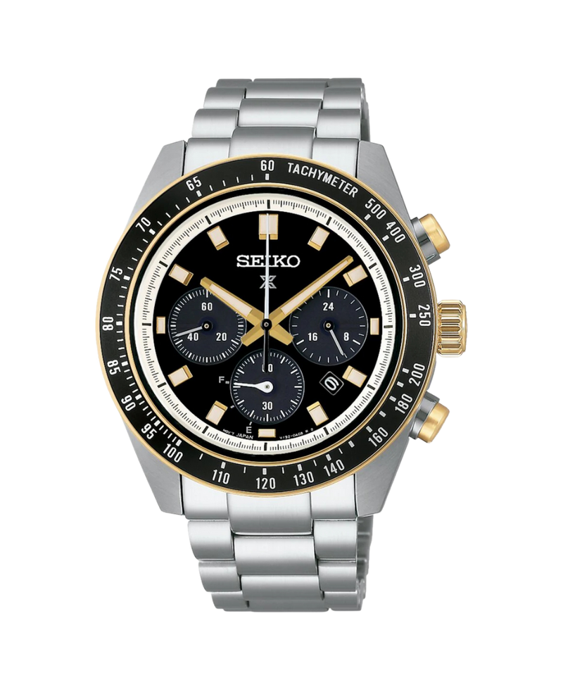 Seiko Prospex Speedtimer Solar SSC941P1 reloj hombre acero negro con cronógrafo