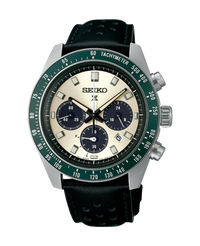 Seiko Prospex Speedtimer Solar SSC943P1 reloj hombre acero bisel verde esfera blanca