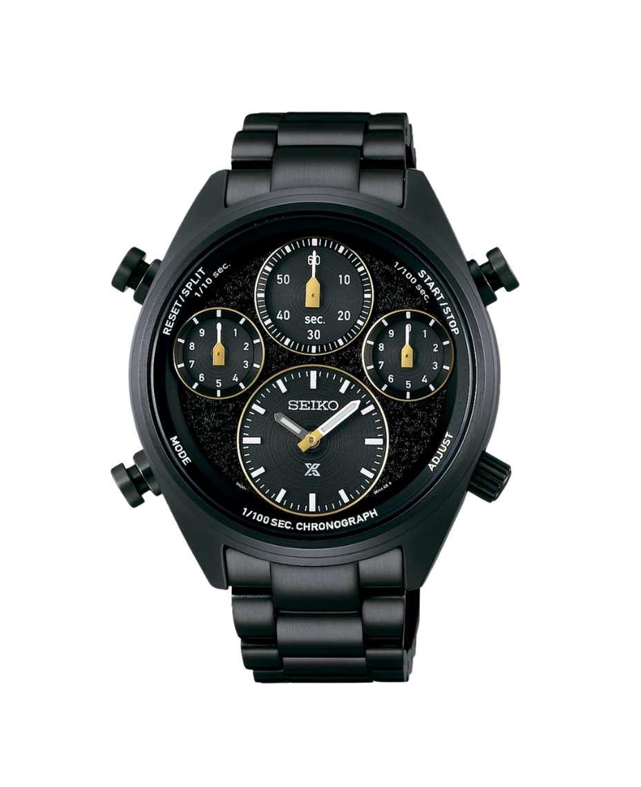 Seiko Prospex Speedtimer Solar SFJ007P1 reloj hombre acero negro cronógrafo