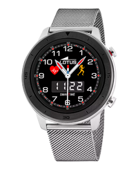 Lotus Smartwatch 50021/1 reloj hombre aleación zinc negro pulsera acero plateado