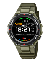 Lotus Smartwatch 50024/3 reloj hombre caucho negro correa verde inteligente