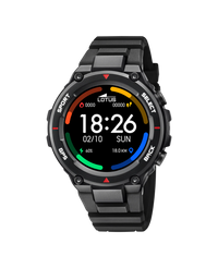 Lotus Smartwatch 50024/4 reloj inteligente hombre caucho negro con esfera negra