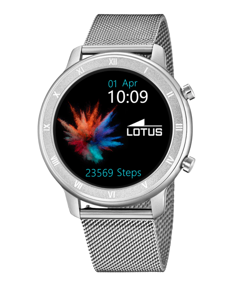 Lotus Smartwatch 50037/1 reloj hombre aleación negro pulsera acero plateado
